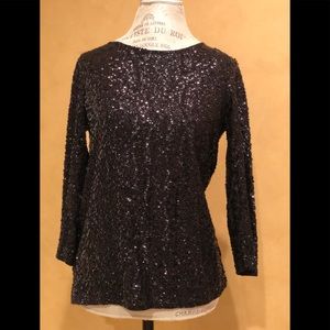 J.Crew Sequined Holiday Top